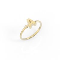 Anello Artlinea Donna in Oro giallo Diamante 0.01 Ct AFF011D/A-LG - AFF011D/A-LG